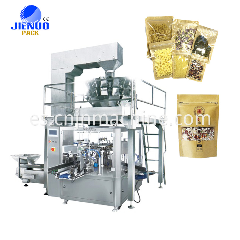 Automatic Premade Stand Up Zipper Pouch BagGranule Doypack Machine